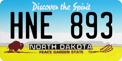 ND license plate HNE893