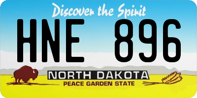 ND license plate HNE896