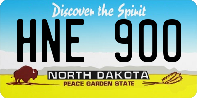 ND license plate HNE900