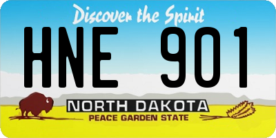 ND license plate HNE901