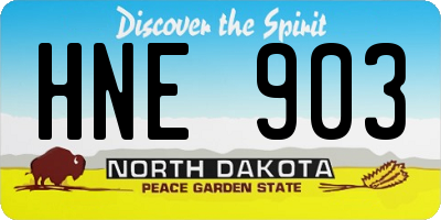 ND license plate HNE903