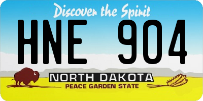 ND license plate HNE904