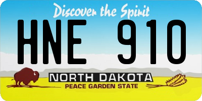ND license plate HNE910