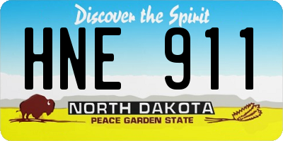 ND license plate HNE911