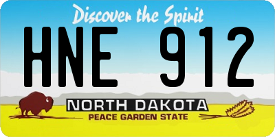 ND license plate HNE912