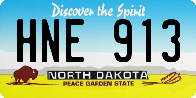 ND license plate HNE913