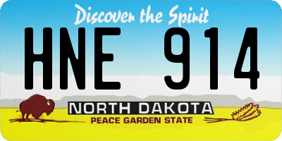 ND license plate HNE914