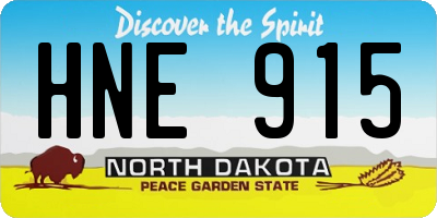 ND license plate HNE915