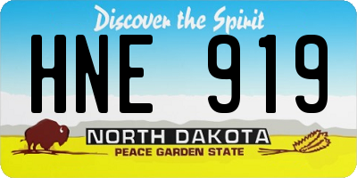 ND license plate HNE919