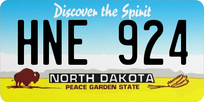 ND license plate HNE924