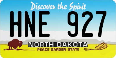 ND license plate HNE927