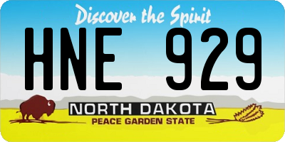 ND license plate HNE929