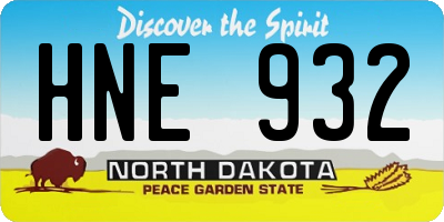 ND license plate HNE932