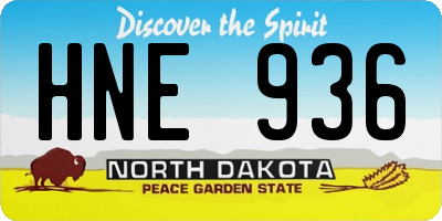 ND license plate HNE936