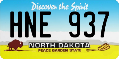 ND license plate HNE937