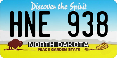 ND license plate HNE938