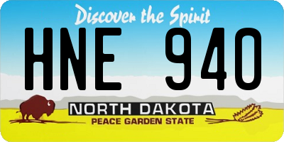 ND license plate HNE940