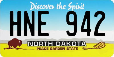 ND license plate HNE942