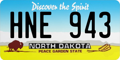 ND license plate HNE943