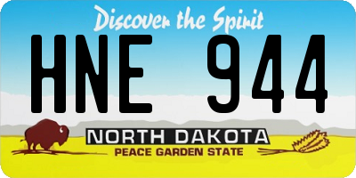 ND license plate HNE944