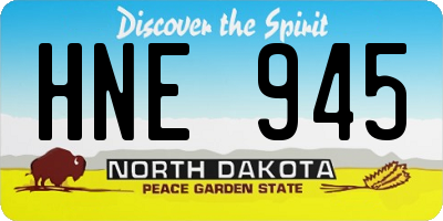 ND license plate HNE945