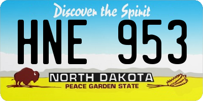 ND license plate HNE953