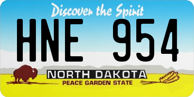 ND license plate HNE954