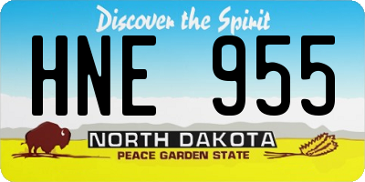 ND license plate HNE955