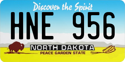 ND license plate HNE956