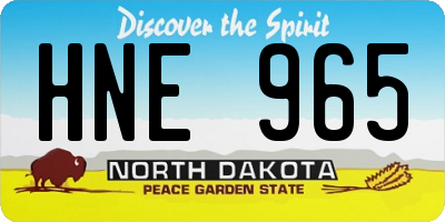 ND license plate HNE965