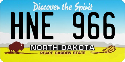 ND license plate HNE966