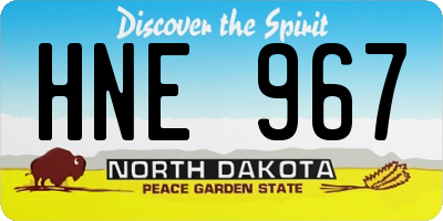 ND license plate HNE967