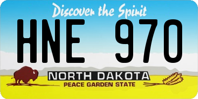 ND license plate HNE970