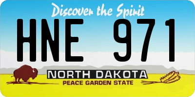 ND license plate HNE971