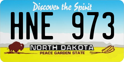 ND license plate HNE973