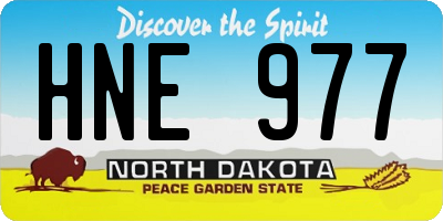 ND license plate HNE977