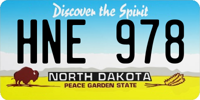 ND license plate HNE978