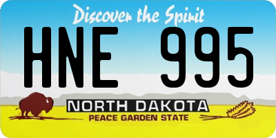 ND license plate HNE995