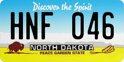 ND license plate HNF046