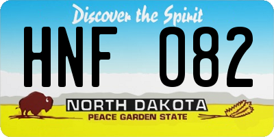 ND license plate HNF082