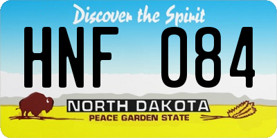 ND license plate HNF084