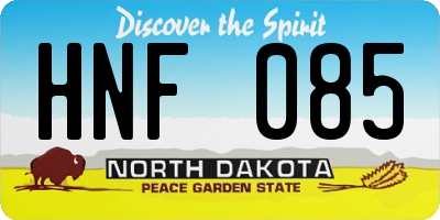 ND license plate HNF085