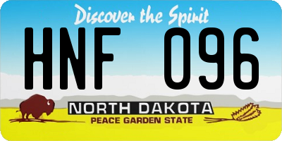 ND license plate HNF096