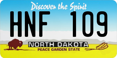 ND license plate HNF109