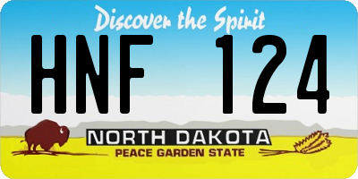 ND license plate HNF124