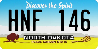 ND license plate HNF146