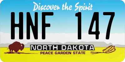 ND license plate HNF147