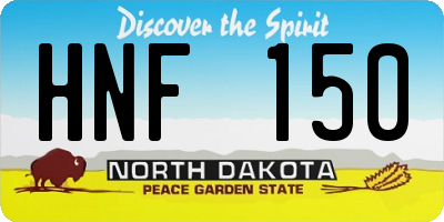 ND license plate HNF150