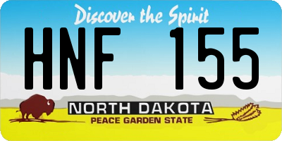 ND license plate HNF155