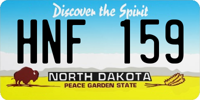 ND license plate HNF159